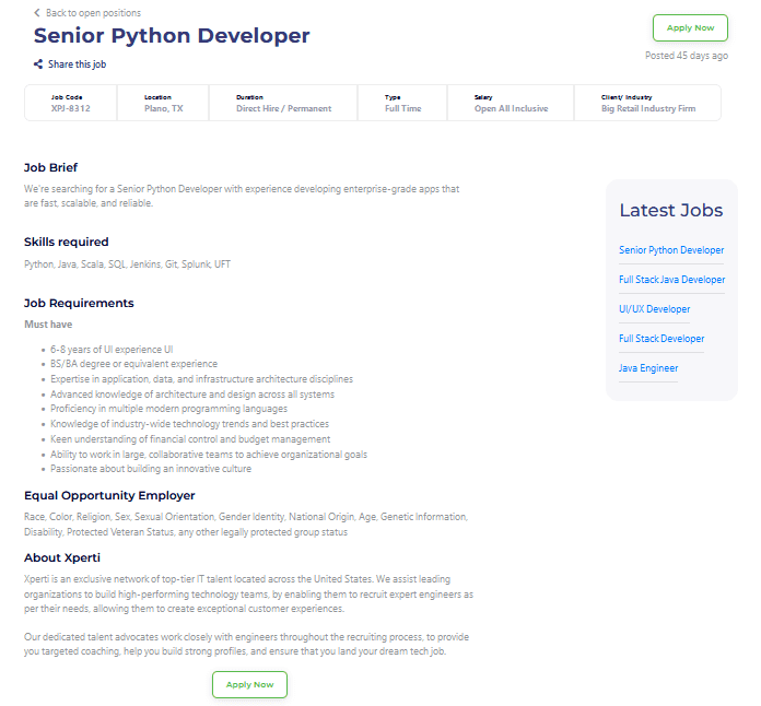 python jobs